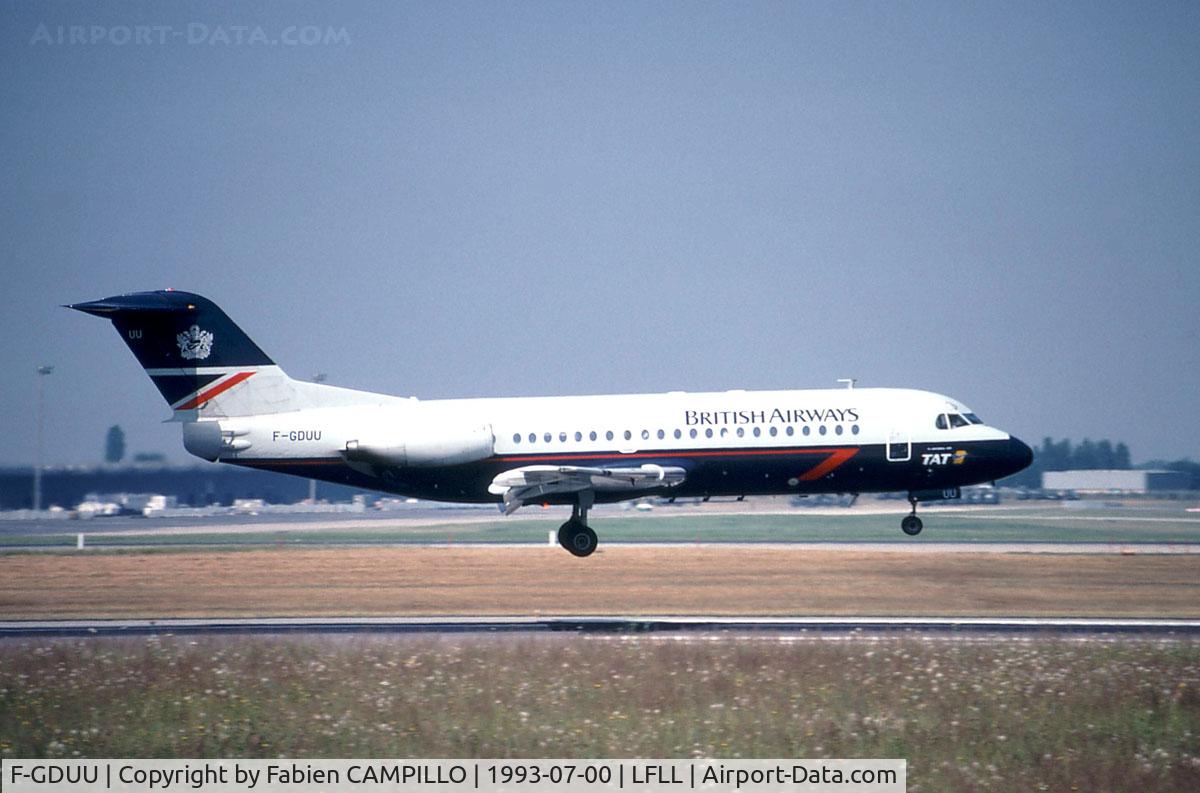 F-GDUU, 1976 Fokker F-28-2000 Fellowship C/N 11108, British Airways - TAT