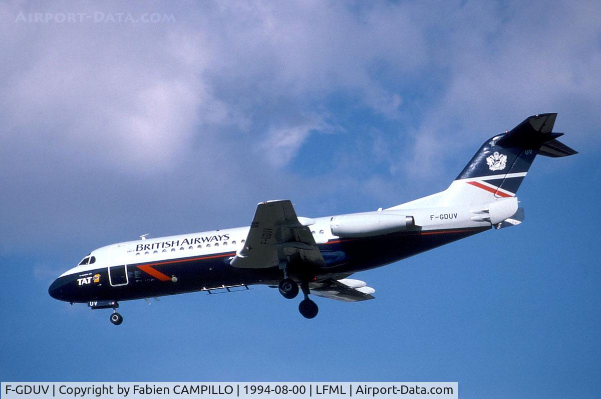 F-GDUV, 1976 Fokker F-28-2000 Fellowship C/N 11109, British Airways - TAT