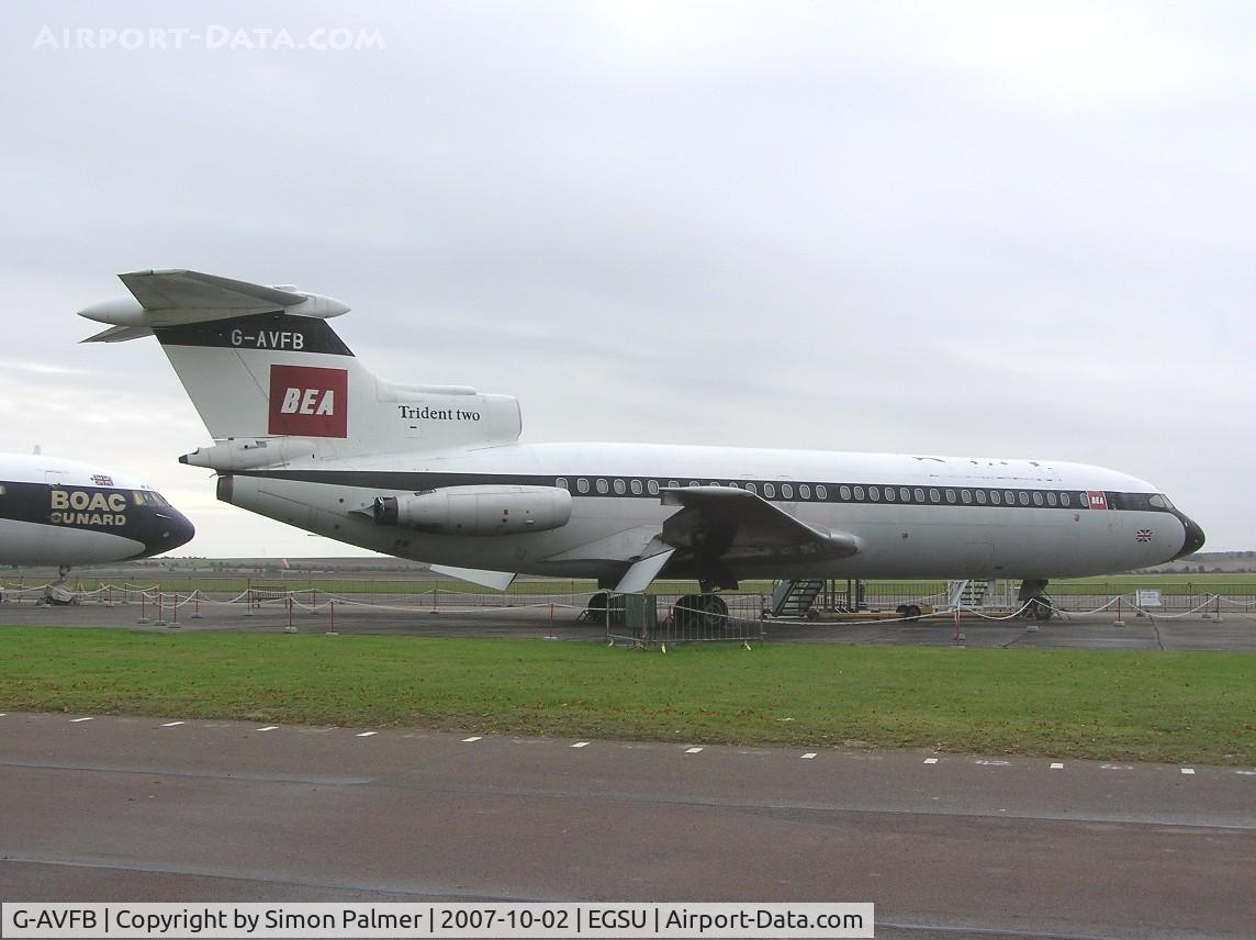 G-AVFB, 1967 Hawker Siddeley HS-121 Trident 2E C/N 2141, Trident 2E preserved at Duxford museum