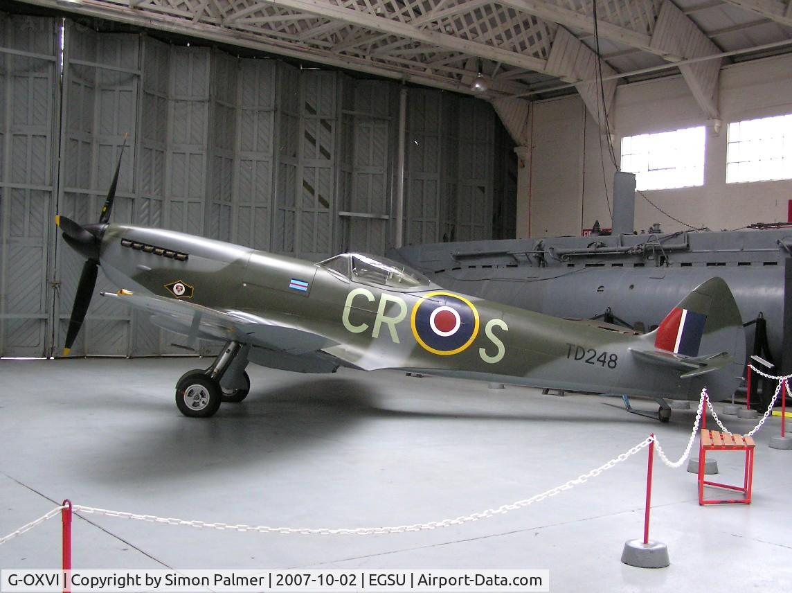 G-OXVI, 1945 Supermarine 361 Spitfire LF.XVIe C/N CBAF.IX.4262, Spitfire TD248 hangared at Duxford