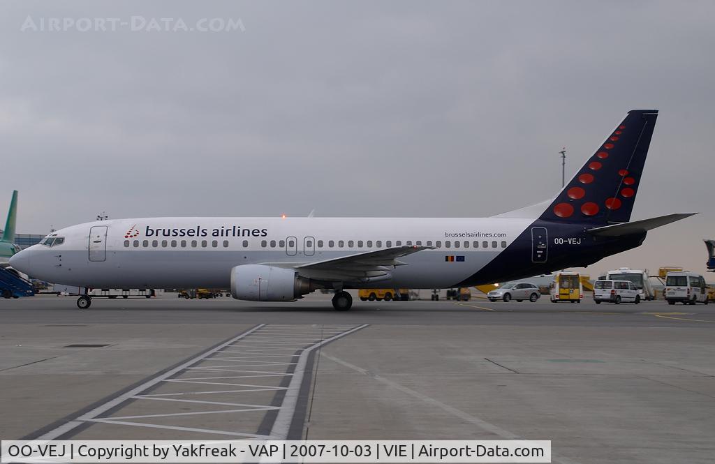 OO-VEJ, 1989 Boeing 737-405 C/N 24271, BRussels Airlines Boeing 737-400