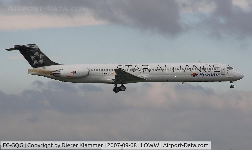EC-GQG, 1988 McDonnell Douglas MD-83 (DC-9-83) C/N 49577, SPANAIR  MD87 in color StarAlliance