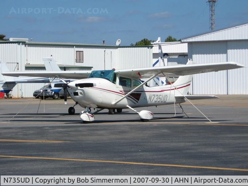 N735UD, 1977 Cessna 182Q Skylane C/N 18265687, On the ramp in Athens, GA