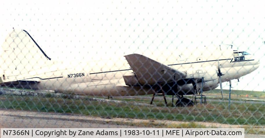 N7366N, 1944 Curtiss C-46F Commando C/N 22470, In Customs impound yard McAllen, TX - Former Century Airlines
