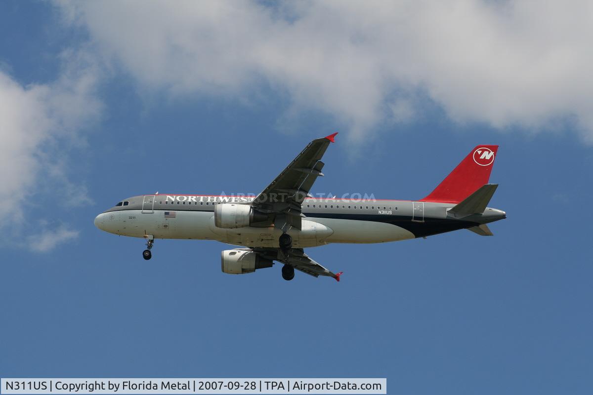 N311US, 1990 Airbus A320-211 C/N 125, Northwest