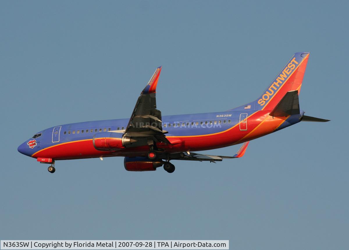 N363SW, 1993 Boeing 737-3H4 C/N 26574, Southwest