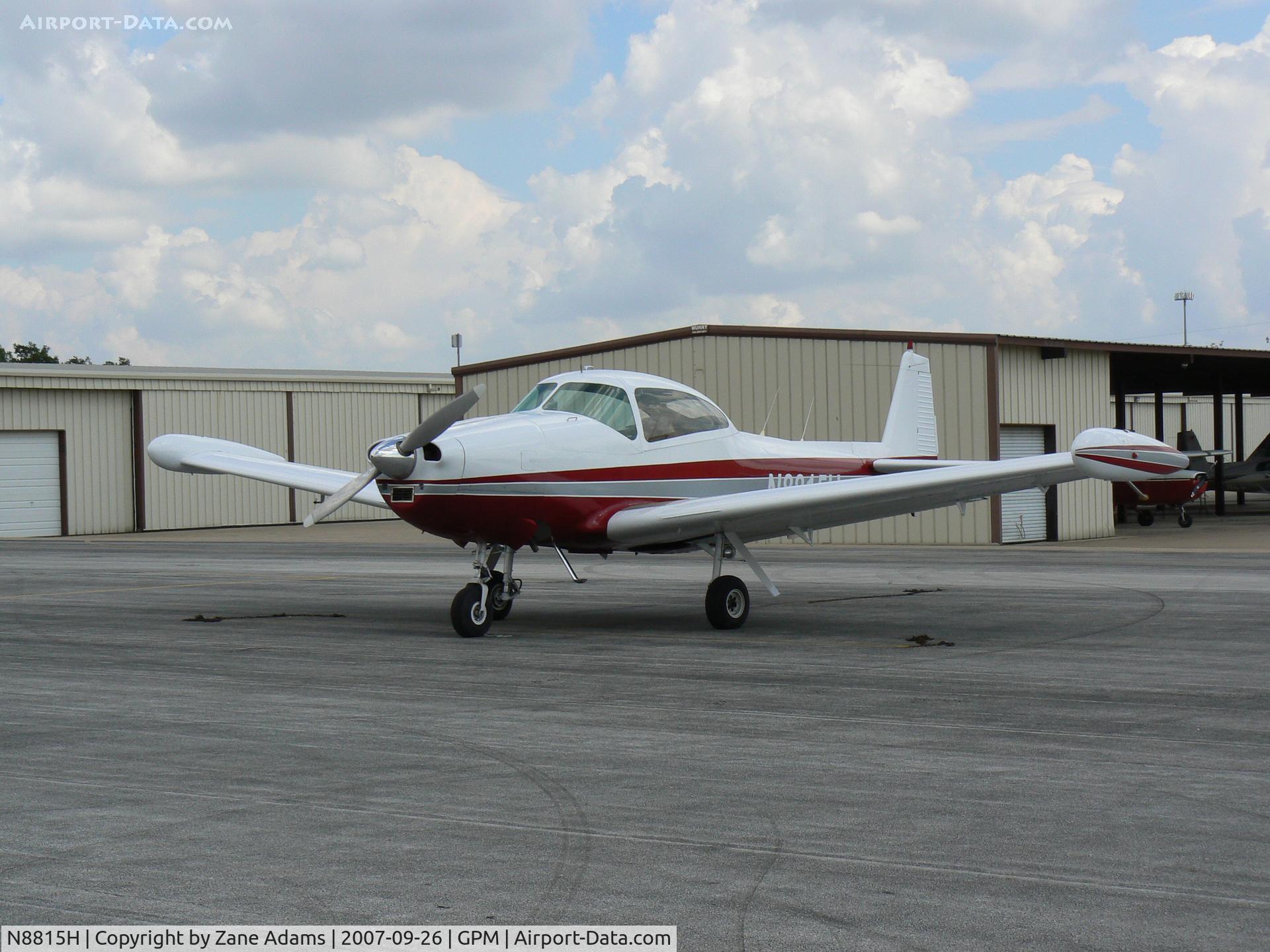 N8815H, 1947 North American Navion C/N NAV-4-815, On the ramp at Grand Prairie