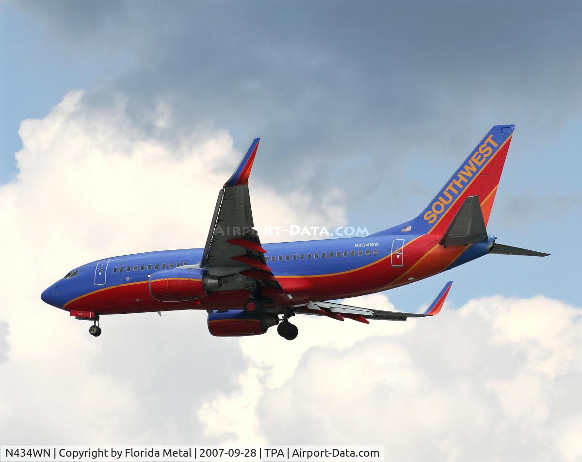 N434WN, 2003 Boeing 737-7H4 C/N 32454, Southwest