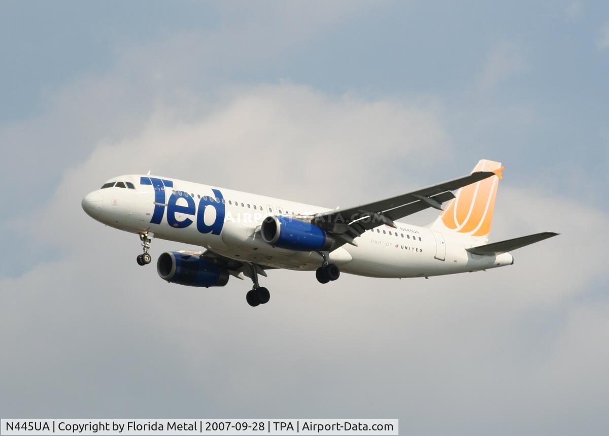N445UA, 1998 Airbus A320-232 C/N 826, Ted
