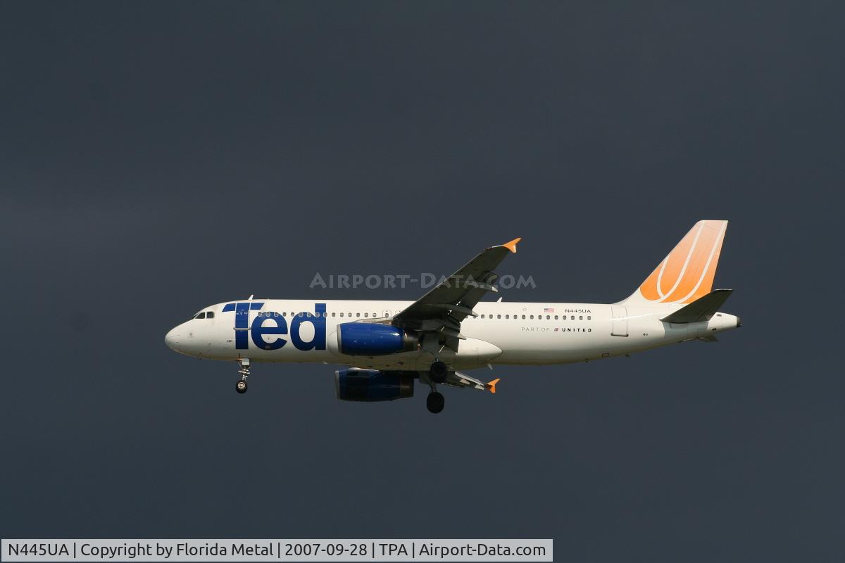 N445UA, 1998 Airbus A320-232 C/N 826, Ted