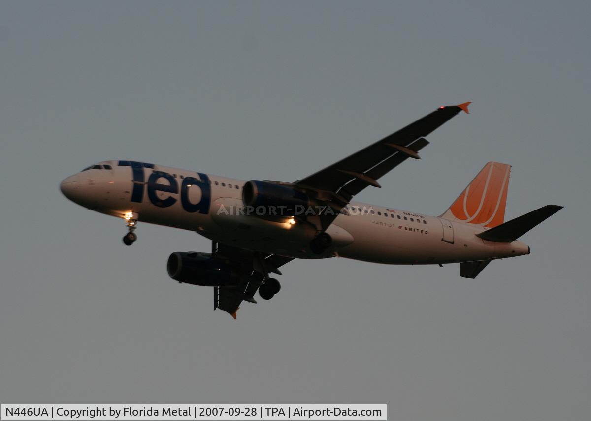N446UA, 1998 Airbus A320-232 C/N 834, Ted