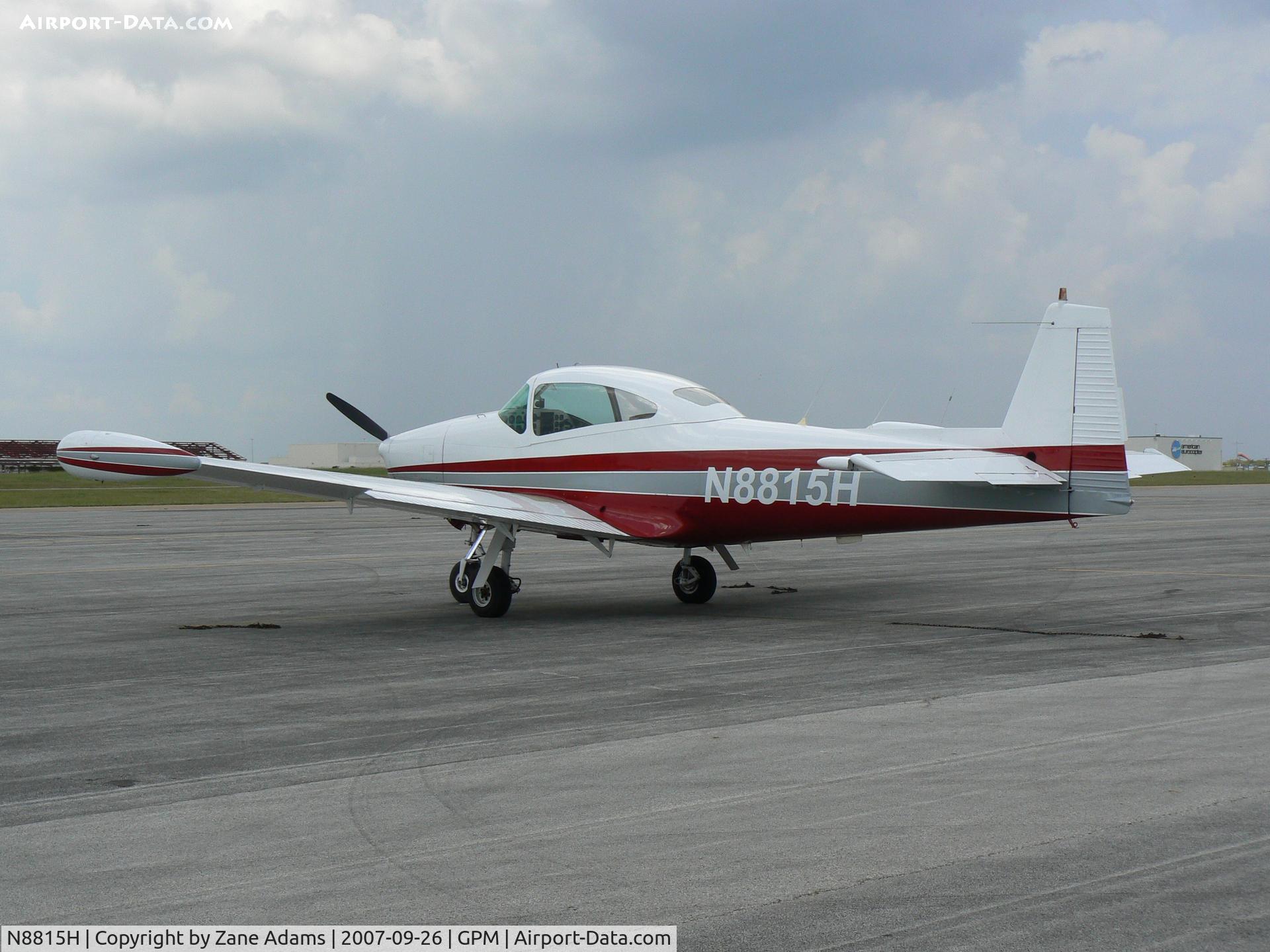 N8815H, 1947 North American Navion C/N NAV-4-815, On the ramp at Grand Prairie