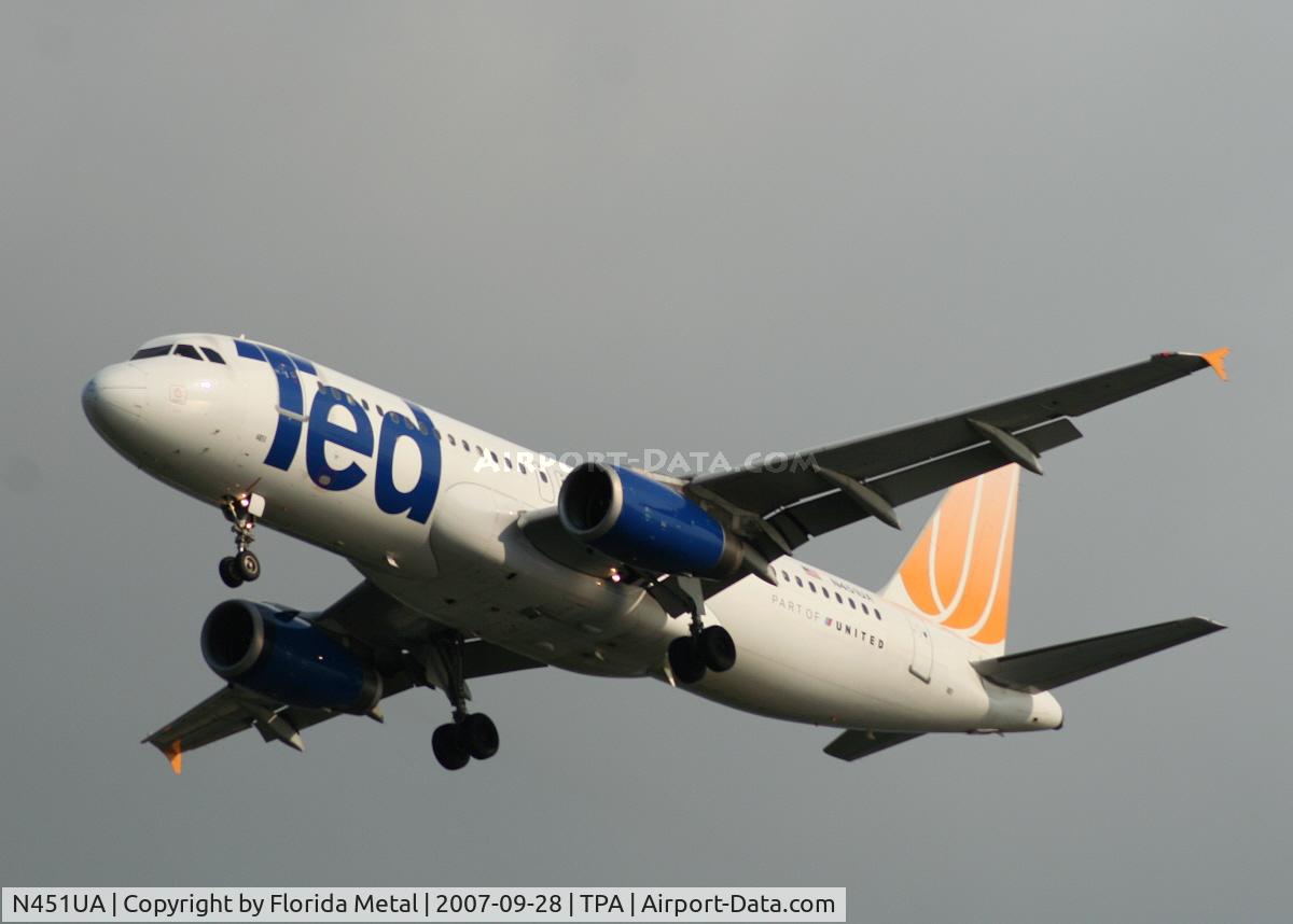 N451UA, 1998 Airbus A320-232 C/N 865, Ted