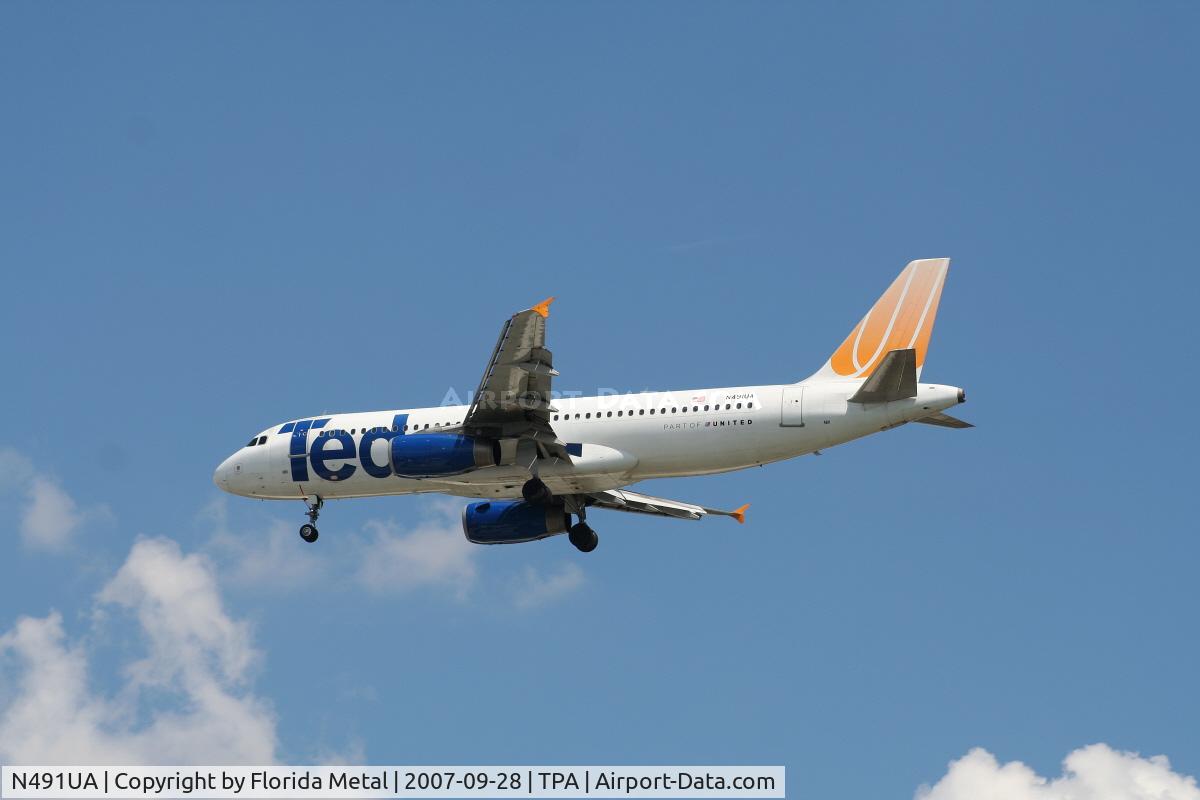 N491UA, 2002 Airbus A320-232 C/N 1741, Ted