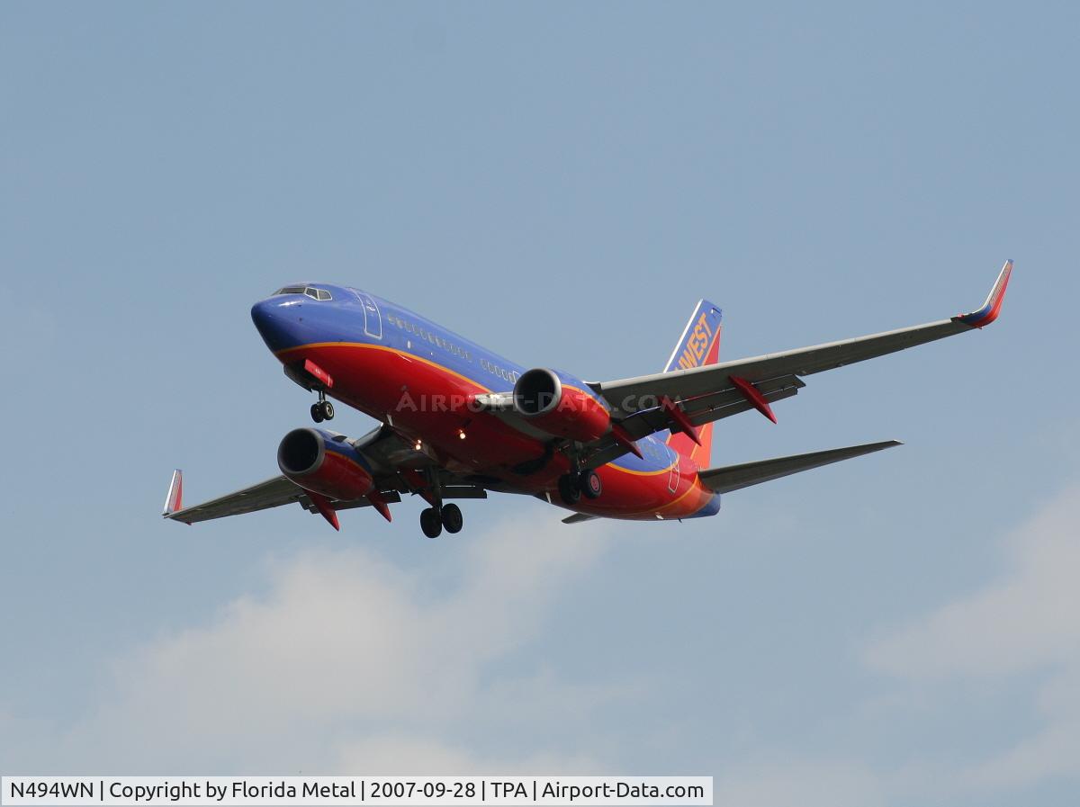 N494WN, 2004 Boeing 737-7H4 C/N 33868, Southwest