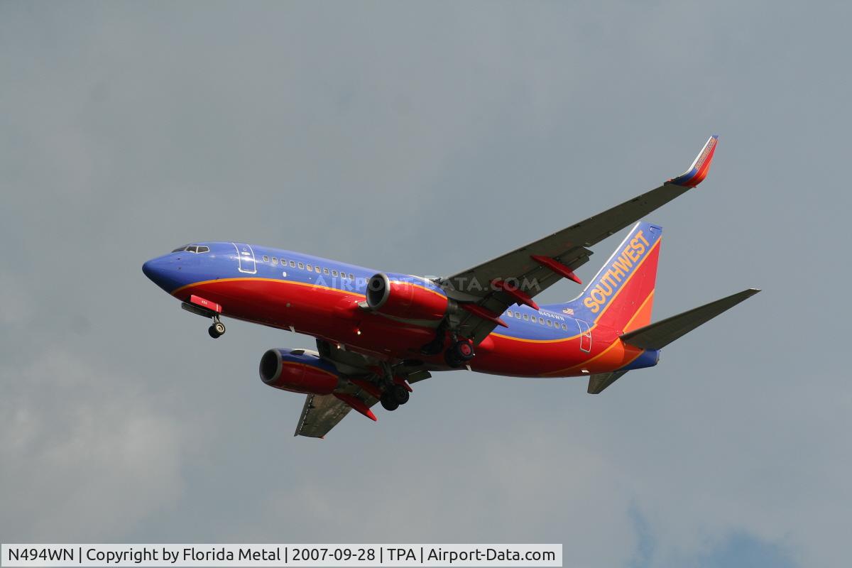 N494WN, 2004 Boeing 737-7H4 C/N 33868, Southwest