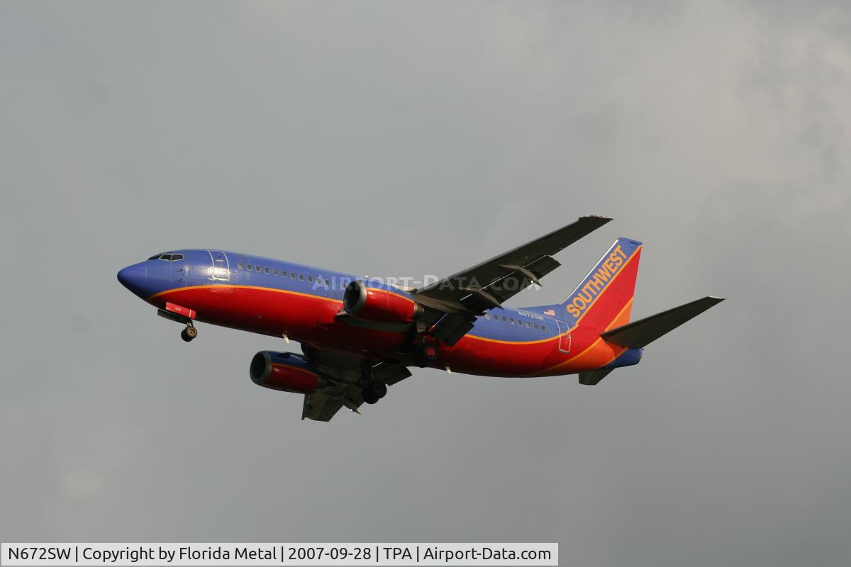 N672SW, 1986 Boeing 737-3Q8 C/N 23406, Southwest