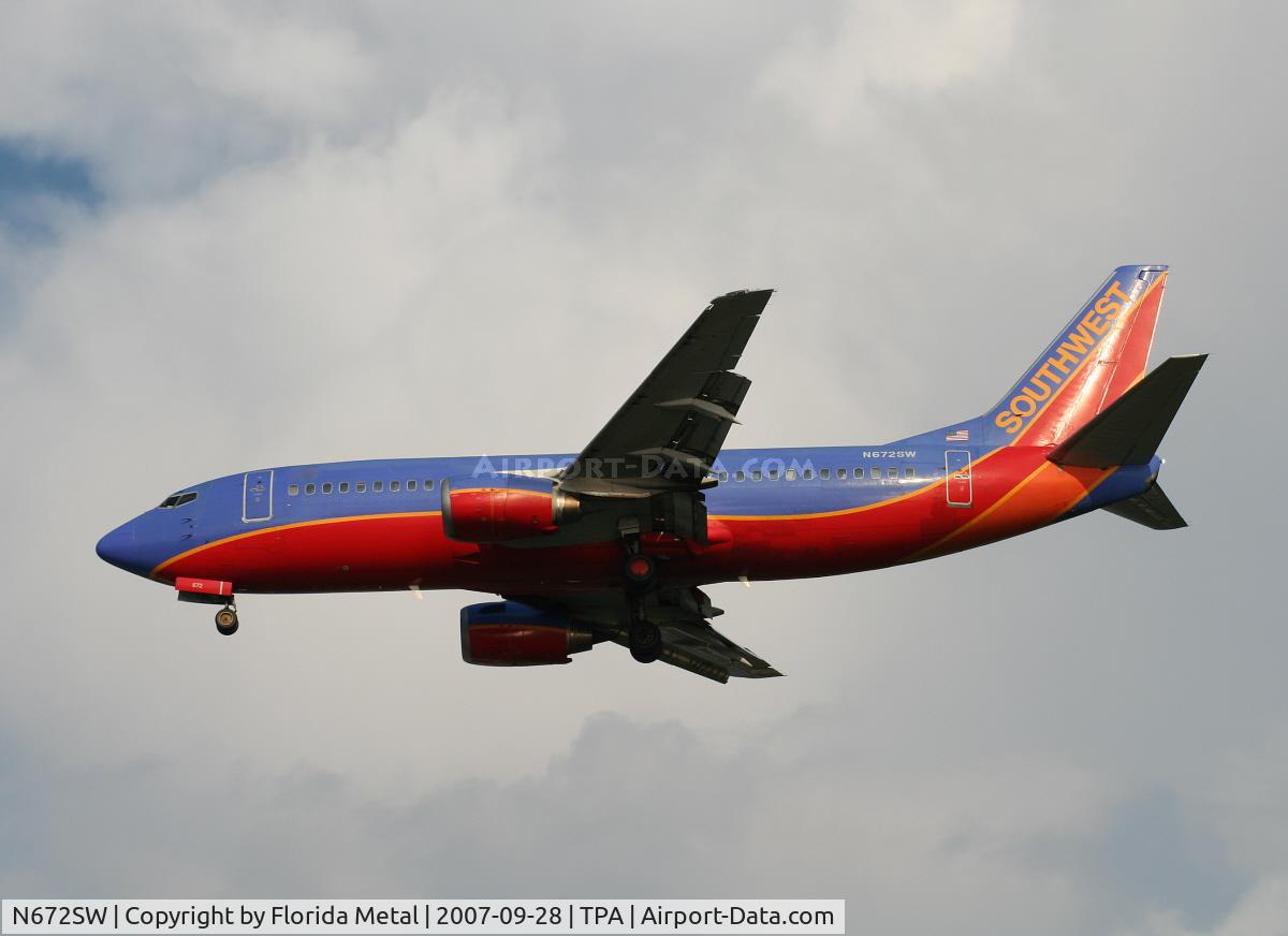 N672SW, 1986 Boeing 737-3Q8 C/N 23406, Southwest