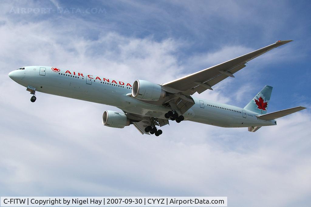 C-FITW, 2007 Boeing 777-333/ER C/N 35298, AC857 arriving from LHR on 05