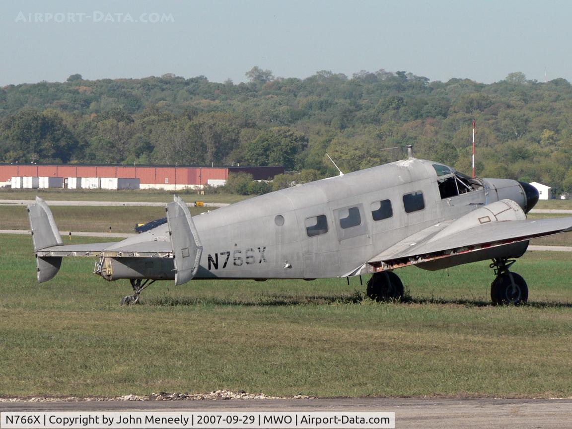 N766X, 1956 Beech E18S-9700 C/N BA-224, This Beech has seen better days.