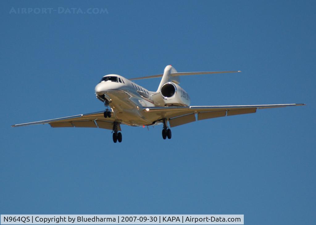 N964QS, 2001 Cessna 750 Citation X C/N 750-0164, Approach to 17L