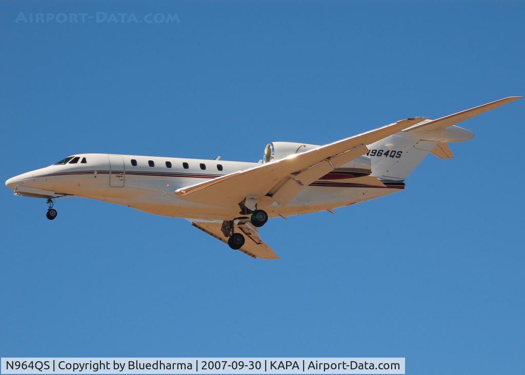N964QS, 2001 Cessna 750 Citation X C/N 750-0164, Approach to 17L