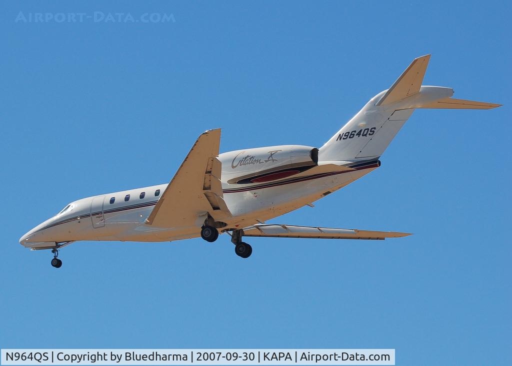 N964QS, 2001 Cessna 750 Citation X C/N 750-0164, Approach to 17L