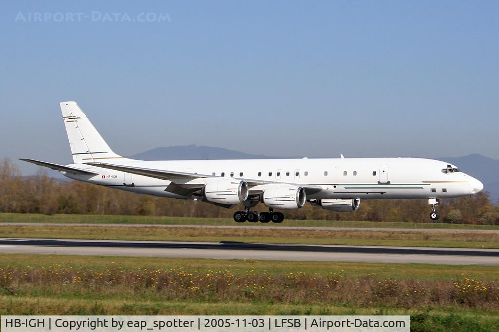 HB-IGH, 1969 Douglas DC-8-72 C/N 46067, landing on rwy 16