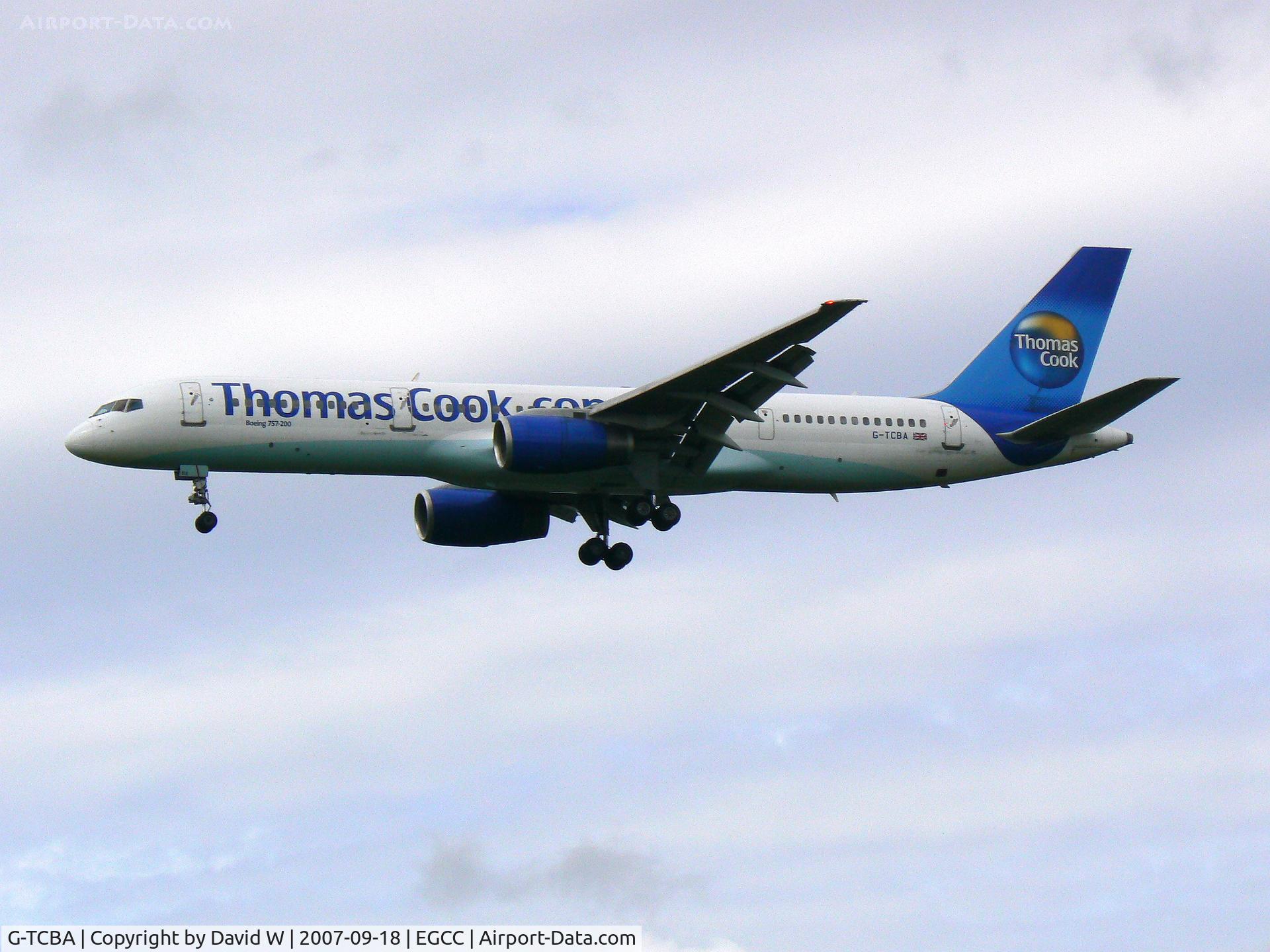 G-TCBA, 1998 Boeing 757-28A C/N 28203, Just about to land.