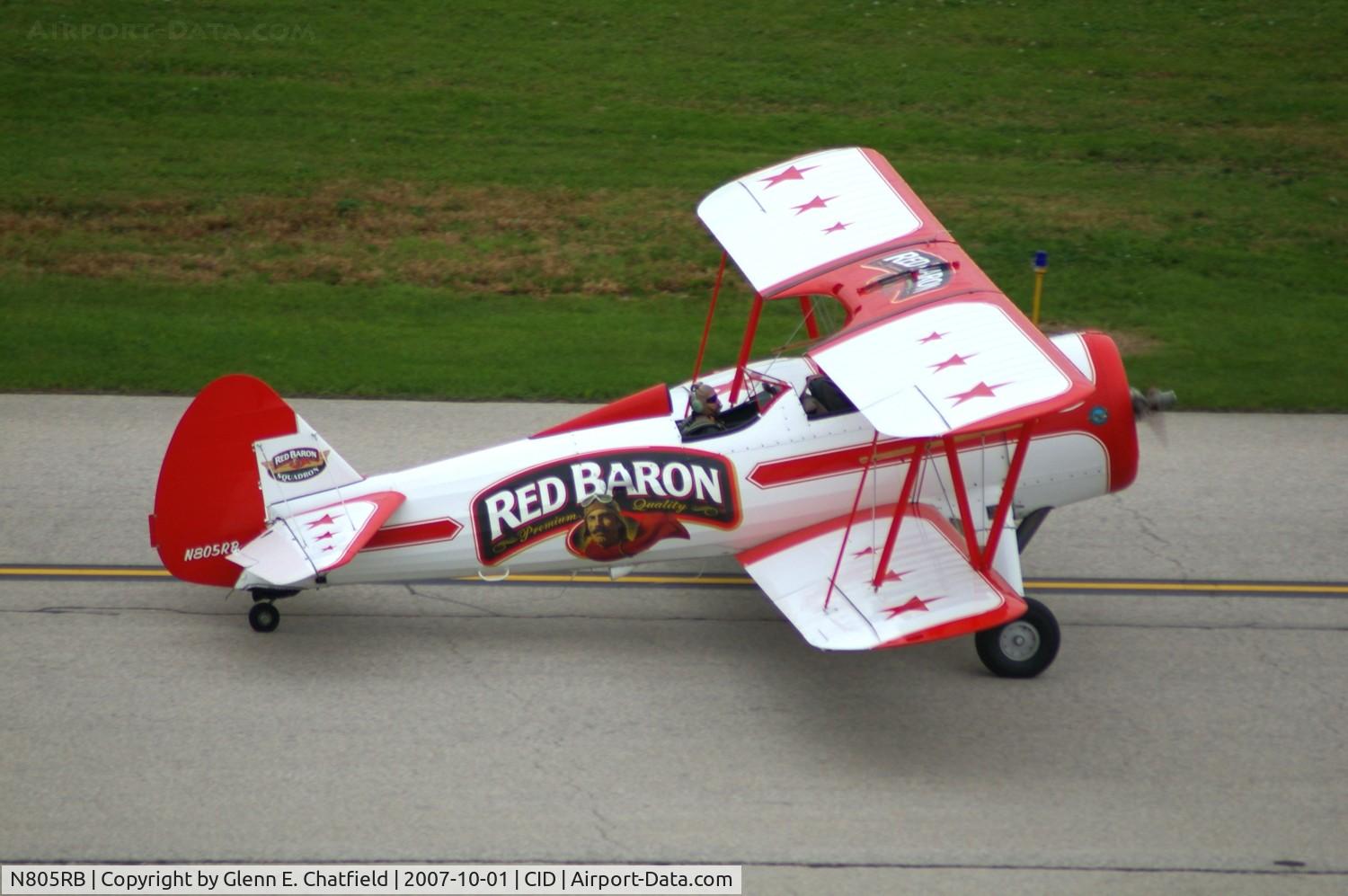 N805RB, 1941 Boeing PT-17/R985 Kaydet (A75N1) C/N 75-2729, Reb Baron PT-17 41-25240 passing by the tower