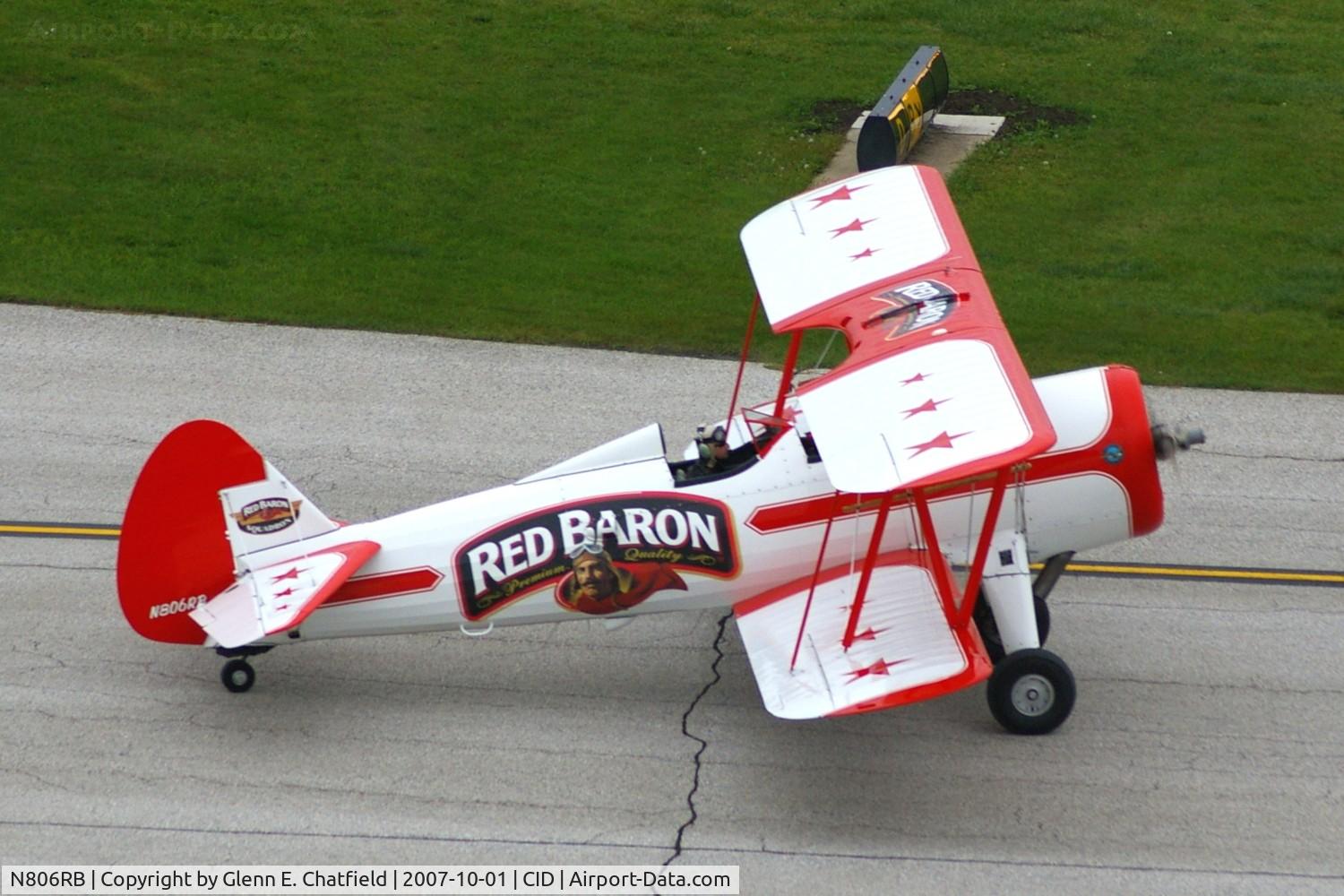 N806RB, 1942 Boeing A75 C/N 75-4000, Reb Baron PT-27 42-15811 passing by the tower