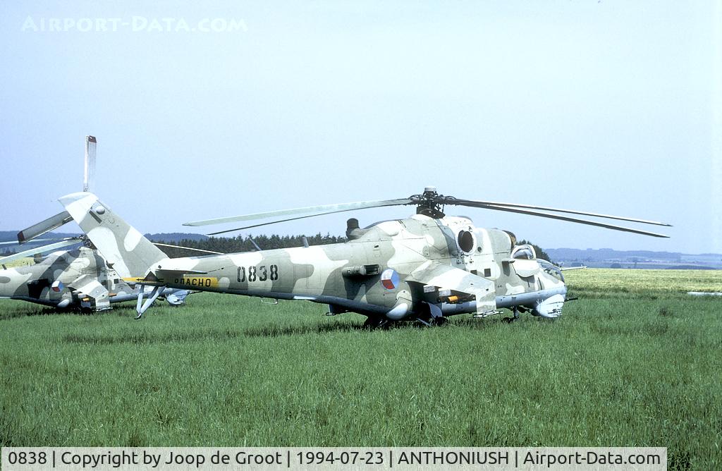 0838, Mil Mi-24V Hind E C/N 730838, A local airshow in Anthoniushaf produced some rare helicopters in the local fields.