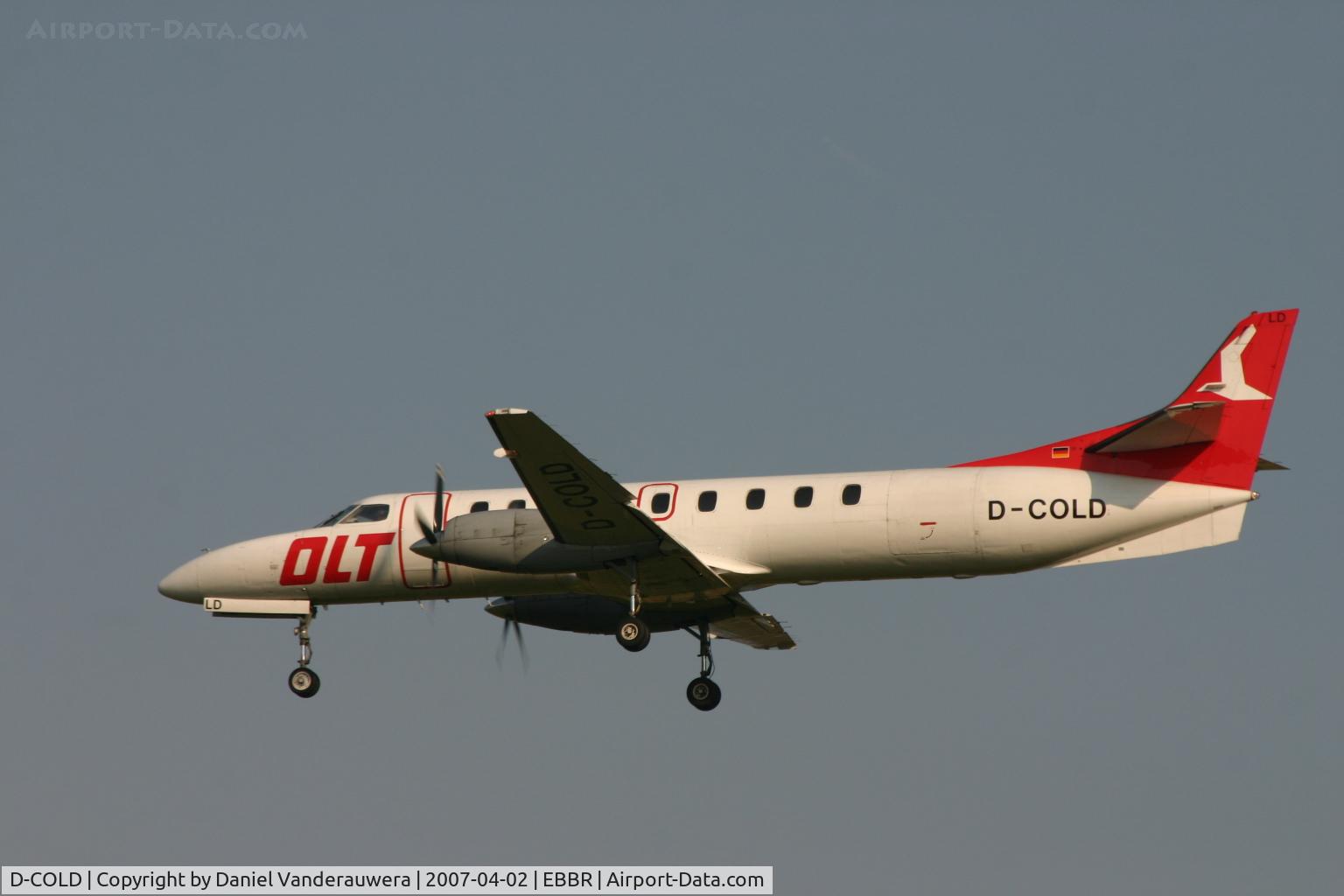 D-COLD, 1981 Fairchild Swearingen Tp88 Metro III (SA-227AC) C/N AC-421B, several seconds before touching rwy 02