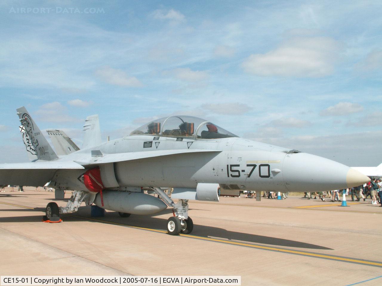 CE15-01, 1985 McDonnell Douglas EF-18BM Hornet C/N 0371/B060, McDonnell-Douglas EF-18B/Ala 15 Spanish AF/Fairford 2005