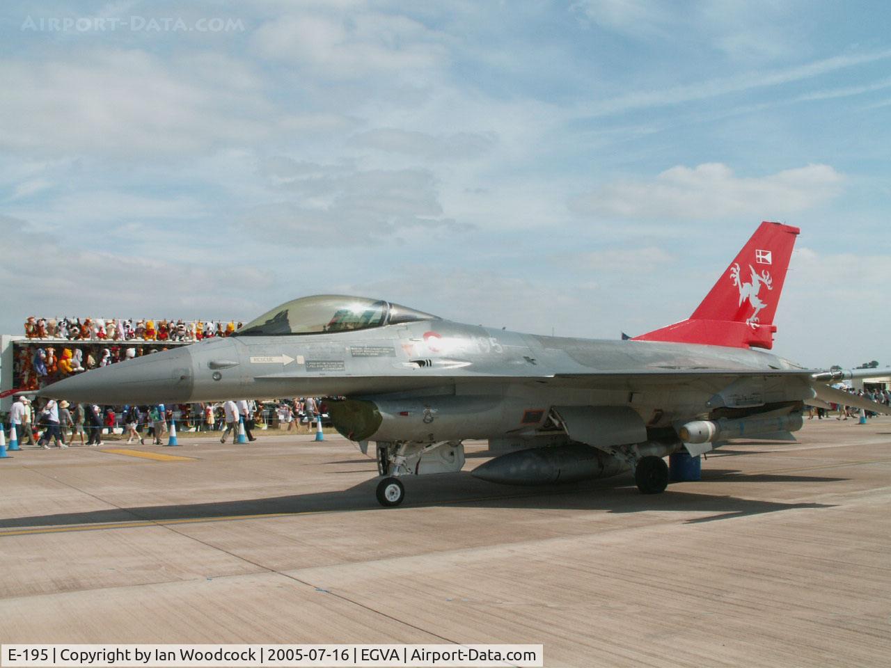 E-195, SABCA F-16AM Fighting Falcon C/N 6F-22, General Dynamics F-16A/Esk 726 Danish AF/Fairford 2005