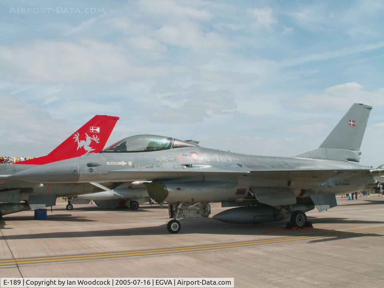 E-189, SABCA F-16AM Fighting Falcon C/N 6F-16, General Dynamics F-16A/Esk 726 Danish AF/Fairford 2005