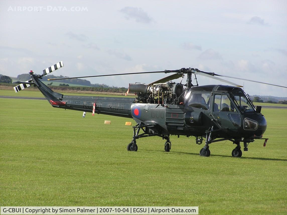 G-CBUI, 1964 Westland Wasp HAS.1 C/N F9590, Wasp XT420 visiting Helitech 2007 at Duxford