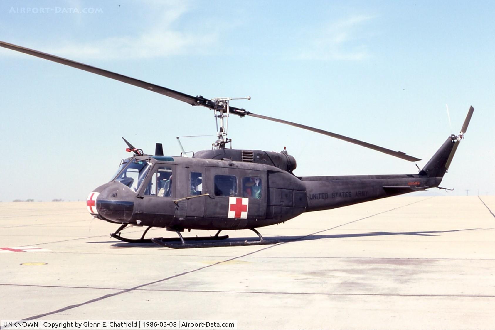UNKNOWN, , Medevac Huey at Ft. Sill, OK.  I lost the serial number