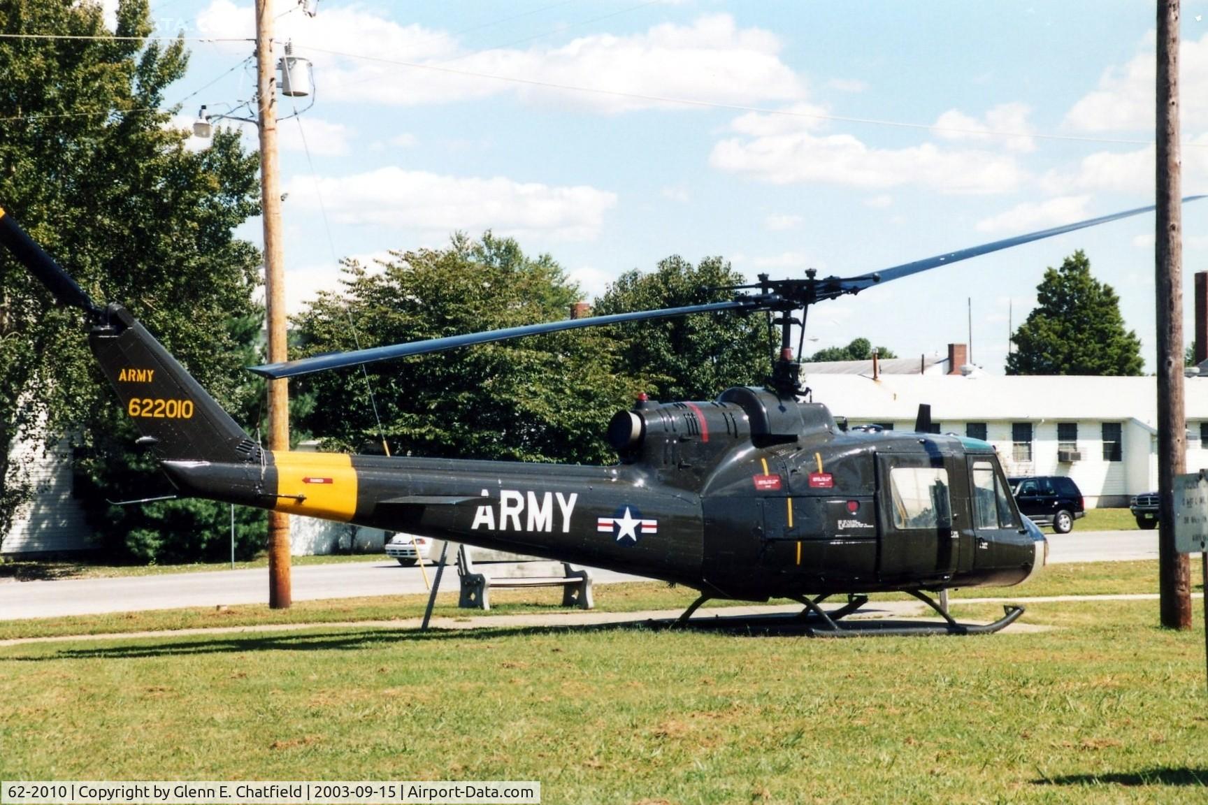 62-2010, 1962 Bell UH-1B Iroquois C/N 530, UH-1B at the 101st Airborne Division Museum