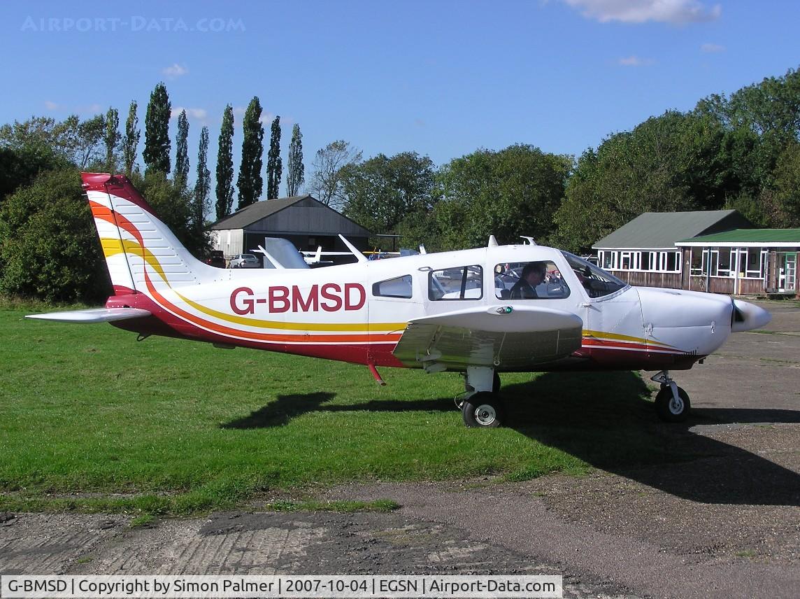 G-BMSD, 1976 Piper PA-28-181 Cherokee Archer II C/N 28-7690070, PA-28 visiting Bourn