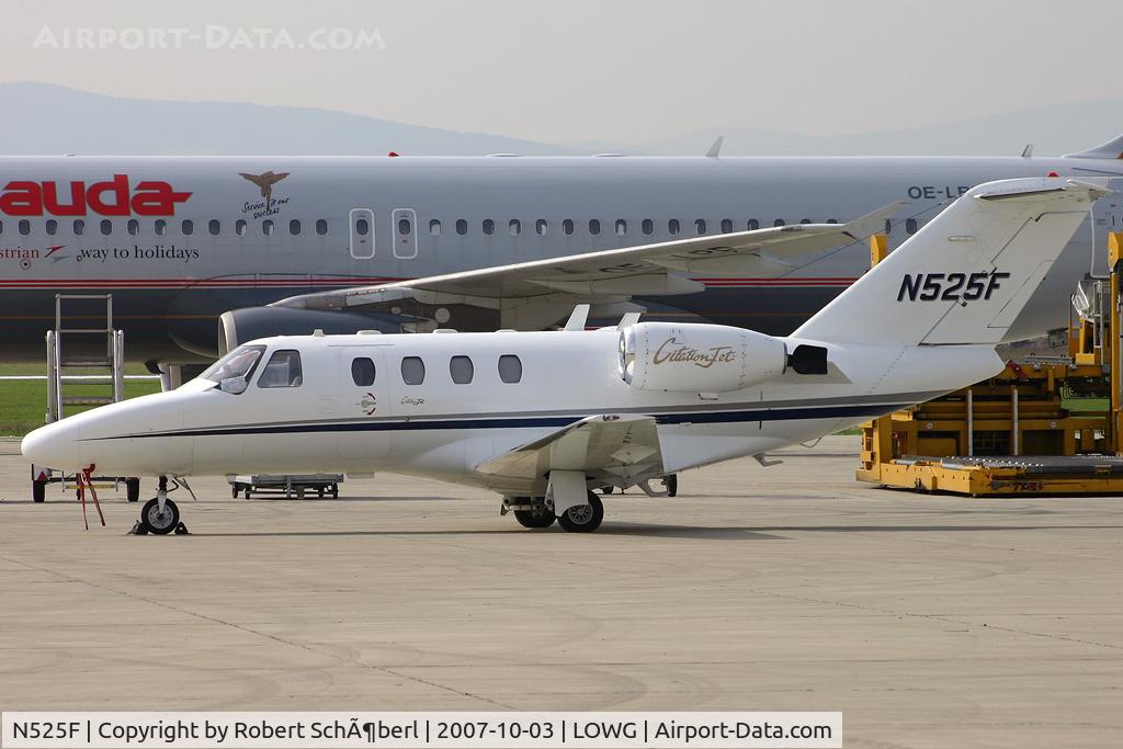 N525F, 1994 Cessna 525 CitationJet CJ1 C/N 525-0058, Stayed two days in GRZ