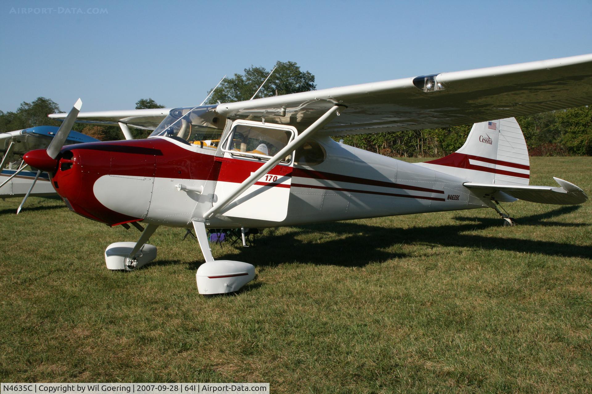 N4635C, 1953 Cessna 170B C/N 25579, 2007 Fly-in at Lee Bottom