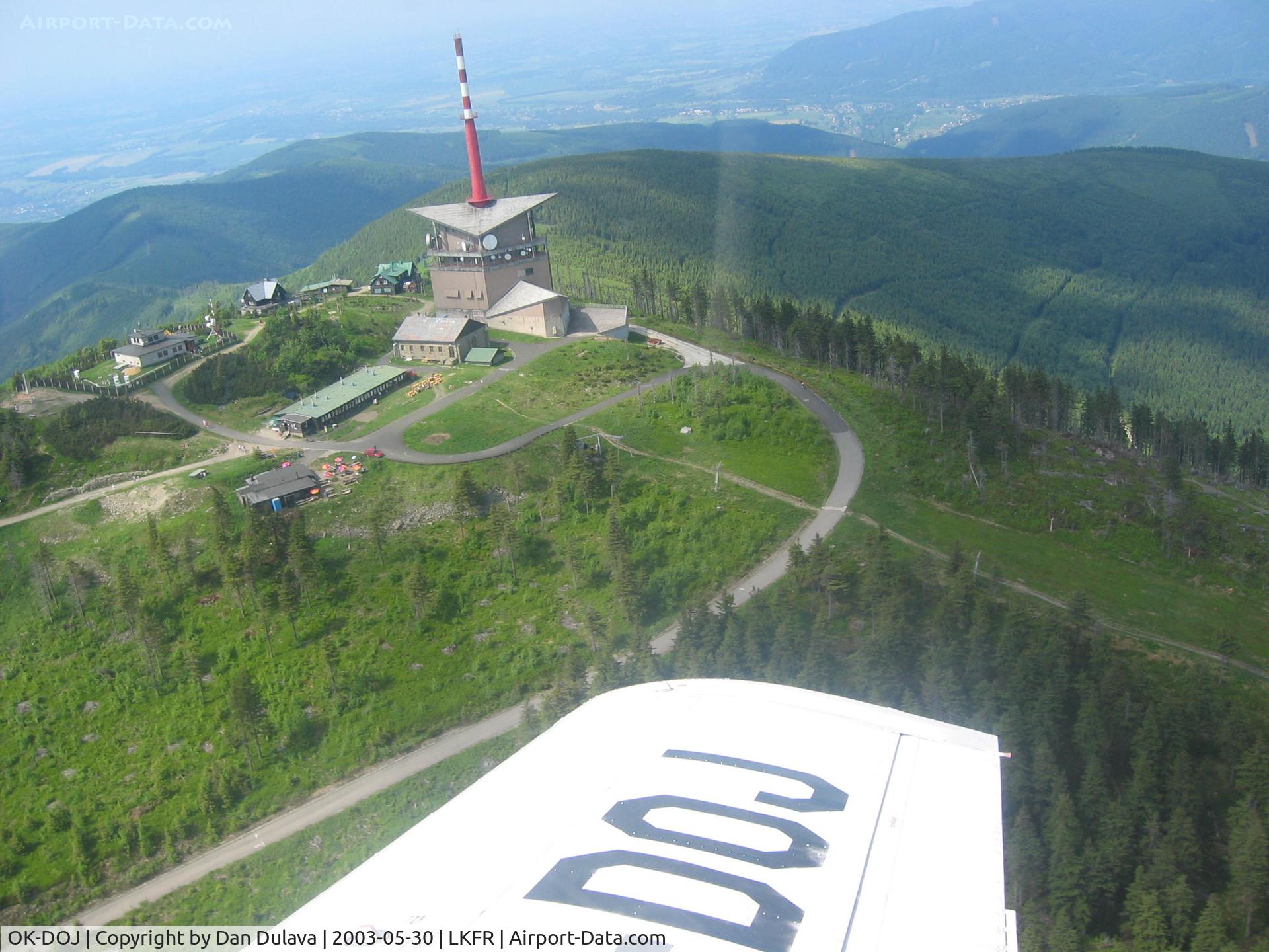 OK-DOJ, Zlin Z-43 C/N 0036, In flight over Lysa hora ( Bold Mountain) in Moravia