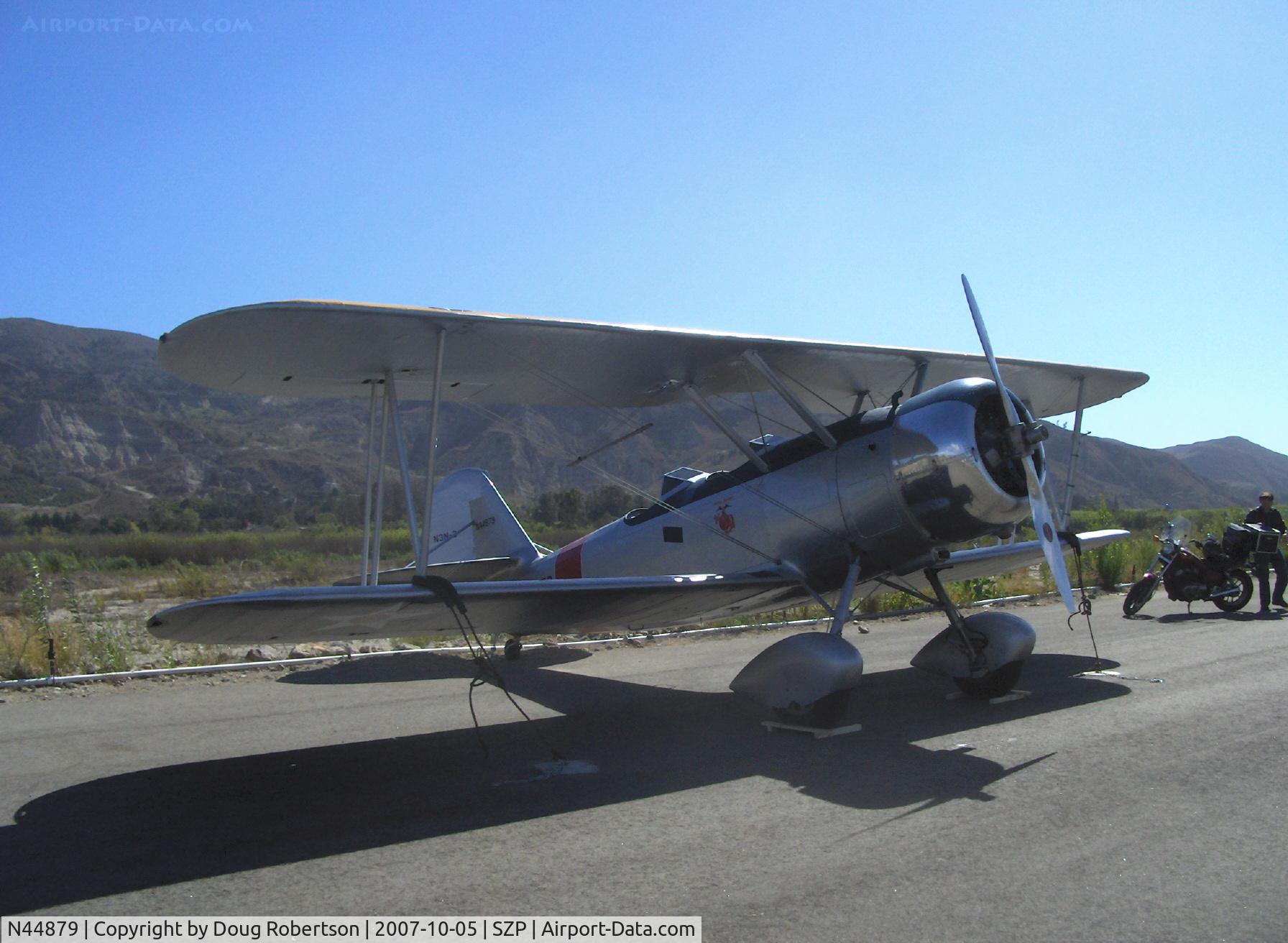 N44879, 1940 Naval Aircraft Factory N3N-3 C/N 4425, 1940 Naval Aircraft Factory N3N-3 'Yellow Peril', Lycoming R680 300 Hp upgrade, USN design primary trainer, versions built 1936-1941, when retired in 1961 they were the last US military biplane in service