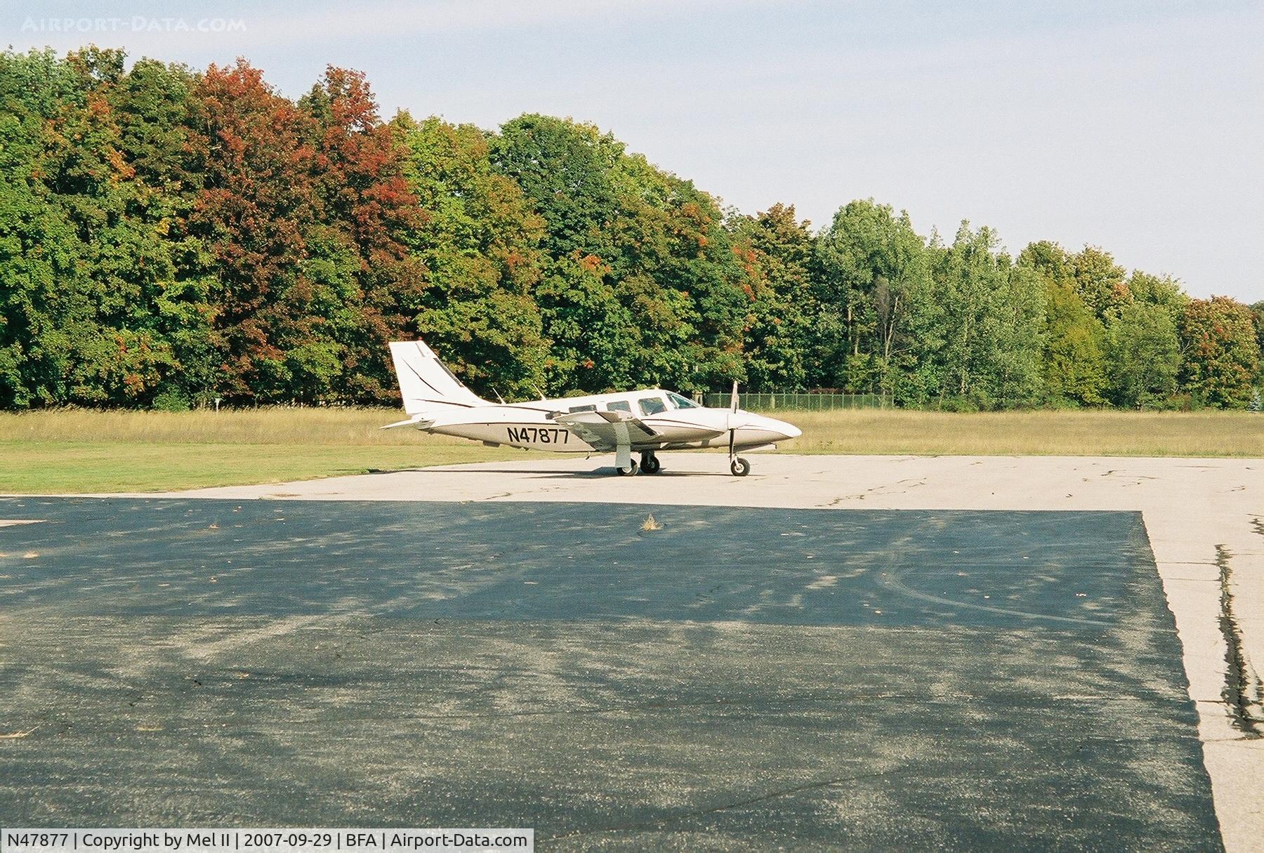 N47877, 1977 Piper PA-34-200T C/N 34-7870010, Parked @ Boyne Mountain Airport (BFA)