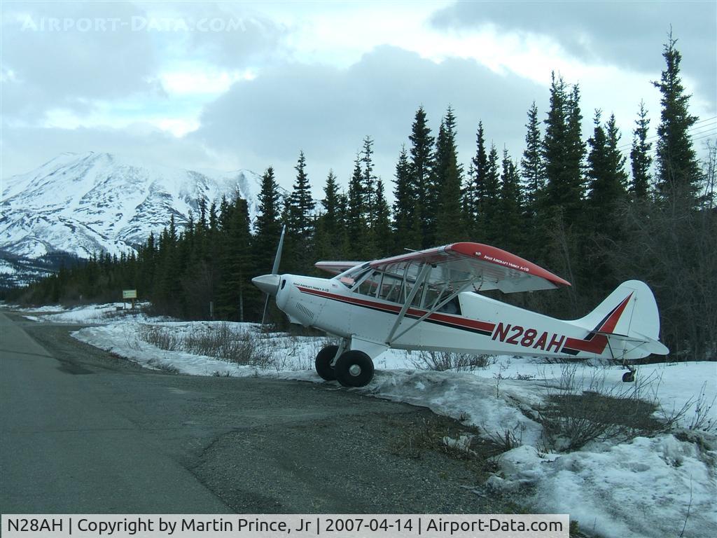 N28AH, 2001 Aviat A-1B Husky C/N 2141, Husky parked on the Parks Highway, Alaska