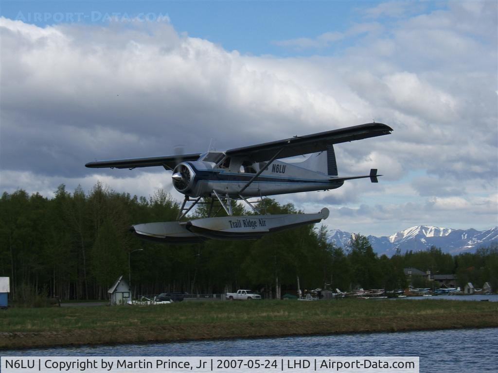 N6LU, 1954 De Havilland Canada DHC-2 Beaver Mk.I C/N 908, Landing at Lake Hood, Anchorage Alaska