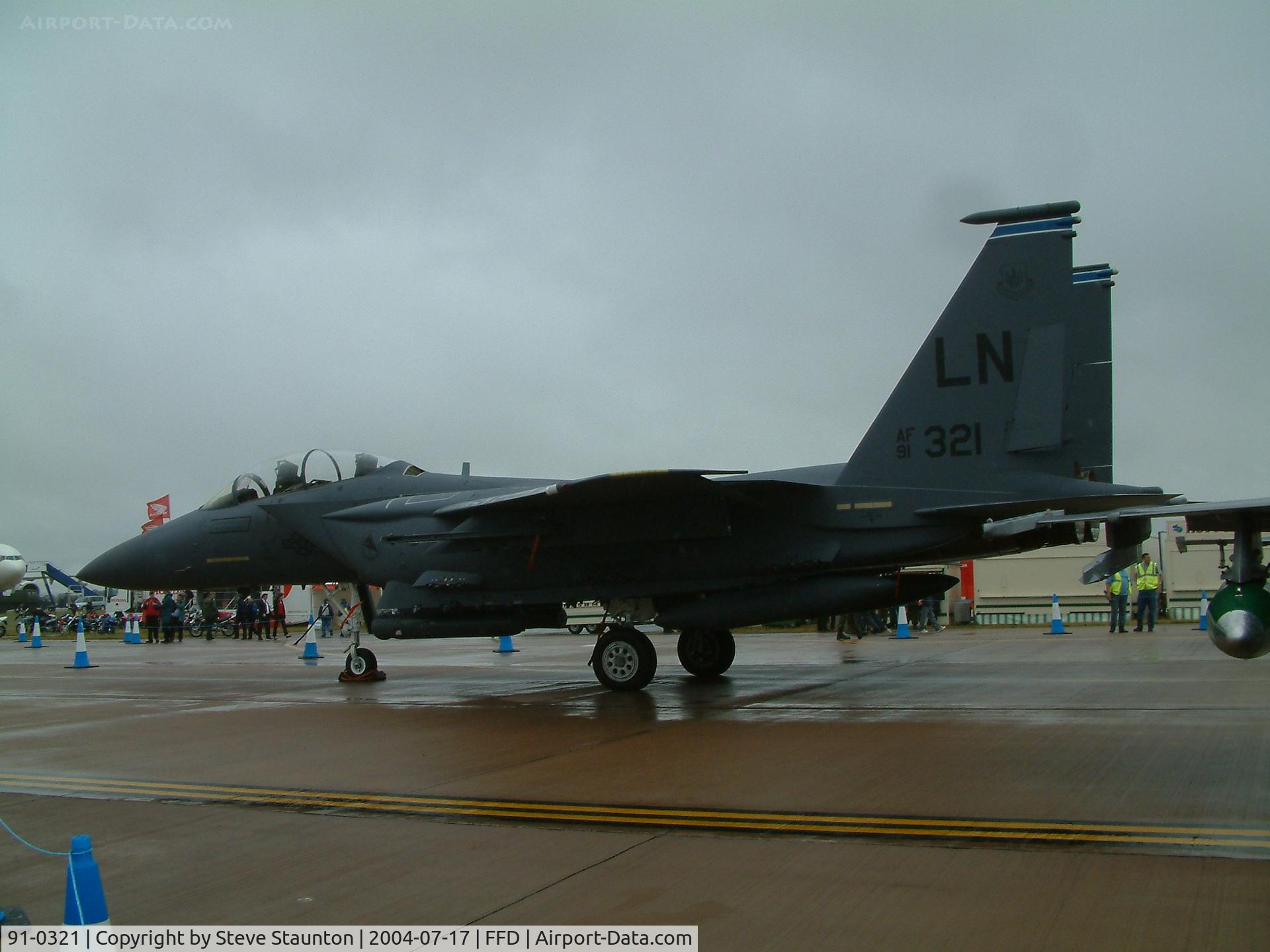 91-0321, 1991 McDonnell Douglas F-15E Strike Eagle C/N 1228/E186, Royal International Air Tattoo 2004