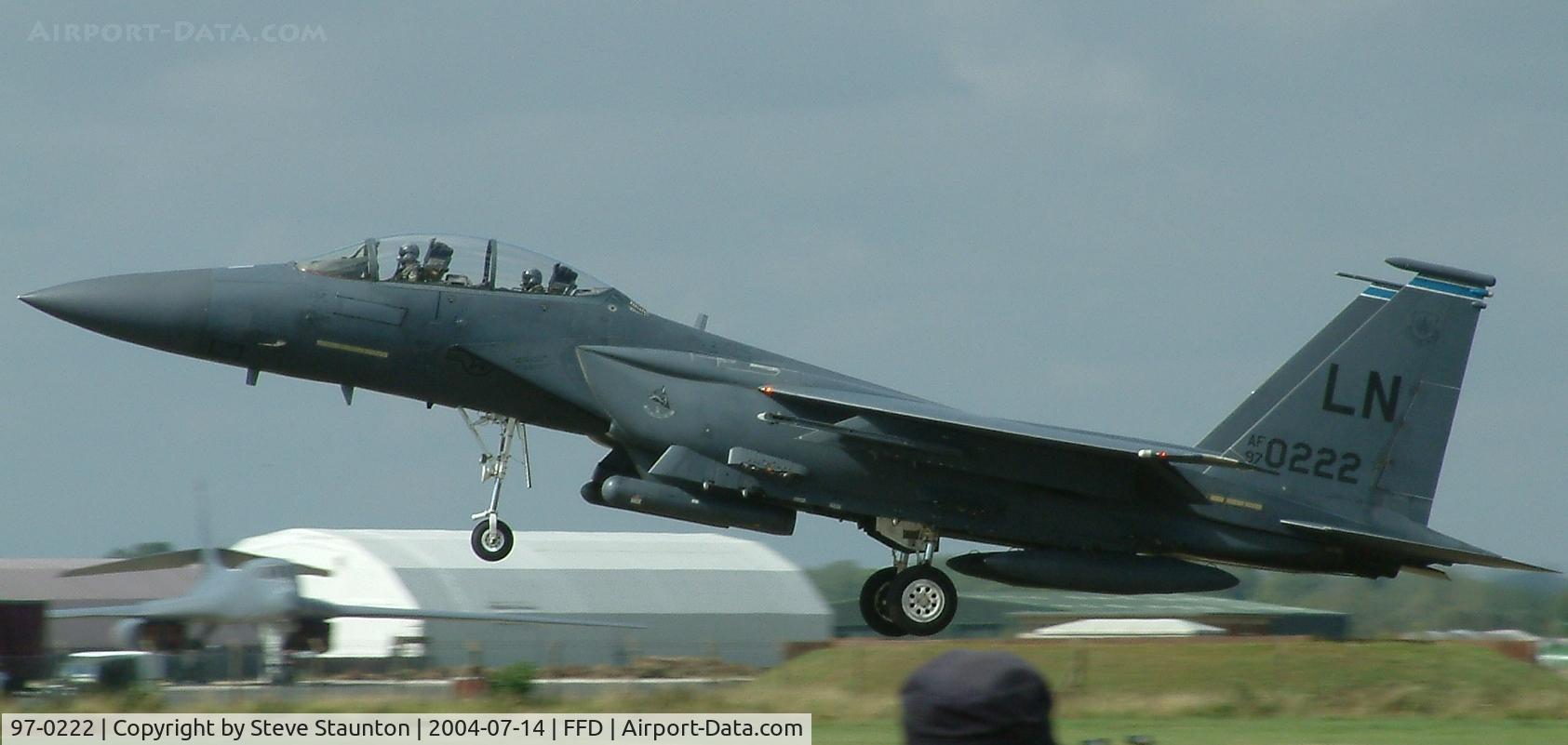 97-0222, 1997 McDonnell Douglas F-15E Strike Eagle C/N 1355/E221, Royal International Air Tattoo 2004