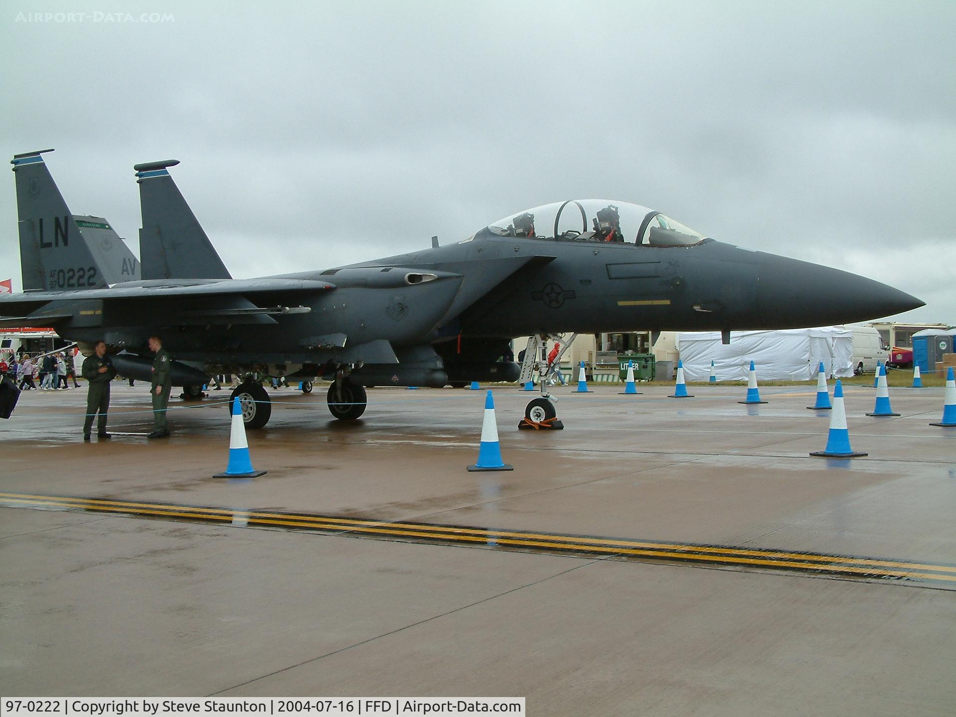 97-0222, 1997 McDonnell Douglas F-15E Strike Eagle C/N 1355/E221, Royal International Air Tattoo 2004